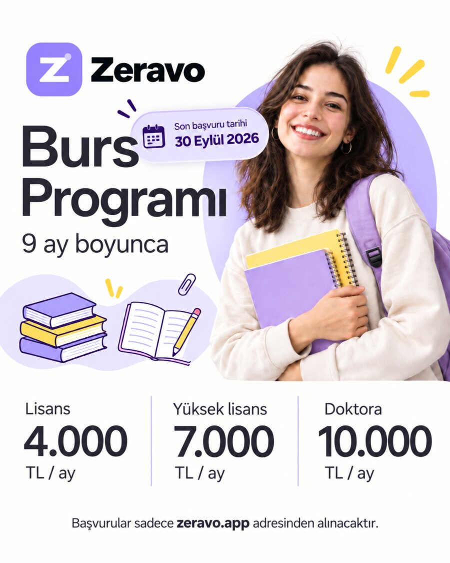 Zeravo Burs Programı; son başvuru 30 Eylül 2026
